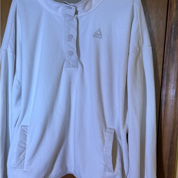 Reebok White Fleece Jacket - Picture 1 of 6